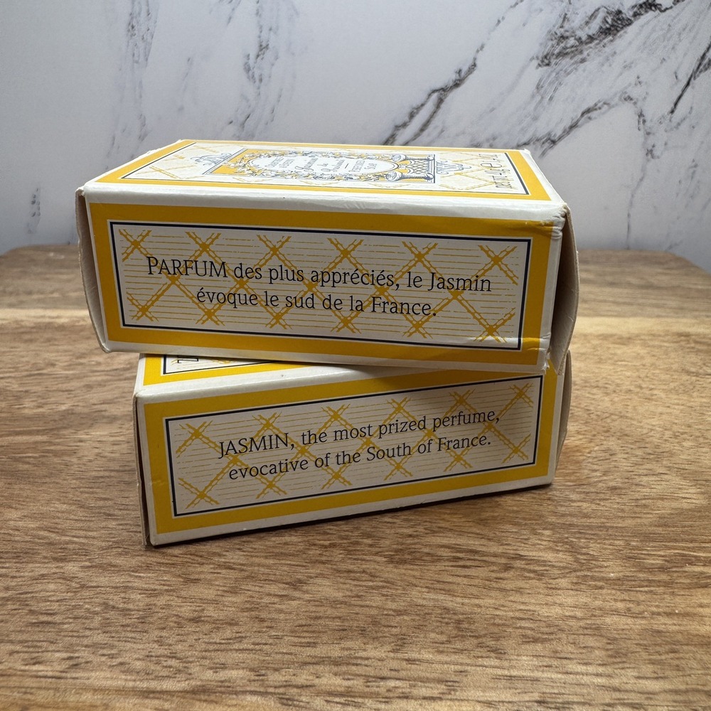 New Crabtree & Evelyn Jasmin de Provence Mini Perfumed Bath Soaps 1.4oz Lot Of 2 - Picture 3 of 4